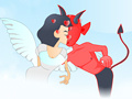                                                                     Devil and Angel Kissing קחשמ