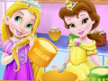                                                                     Baby Rapunzel And Baby Belle Cooking Pizza  קחשמ
