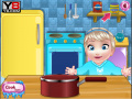                                                                      Baby Elsa cooking Icecream קחשמ