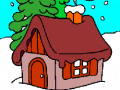                                                                       House in Winter Forest Coloring ליּפש
