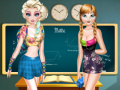                                                                       Elsa And Anna Highschool Fashion ליּפש