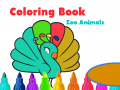                                                                     Coloring Book: Zoo Animals קחשמ