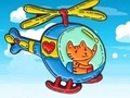                                                                       Coloring Book: Cat Driving Helicopter ליּפש