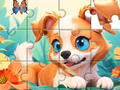                                                                     Jigsaw Puzzle: Dog And Garden קחשמ