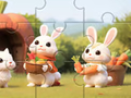                                                                     Jigsaw Puzzle: Rabbits With Carrots קחשמ