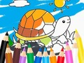                                                                     Coloring Book: Sunny Turtle קחשמ