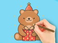                                                                     Coloring Book: Gift Bear קחשמ