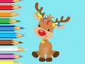                                                                     Coloring Book: Cute Christmas Reindee קחשמ