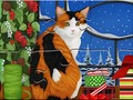                                                                     Jigsaw Puzzle: Christmas Cat קחשמ