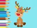                                                                     Coloring Book: Cute Christmas Reindeer קחשמ
