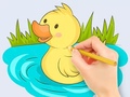                                                                     Coloring Book: Baby Duck Swim קחשמ