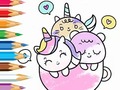                                                                     Coloring Book: A Cup Of Unicorn קחשמ