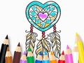                                                                     Coloring Book: Heart Dreamcatcher קחשמ