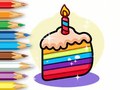                                                                     Coloring Book: Birthday Cake קחשמ