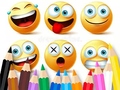                                                                     Coloring Book: Funny Emoji קחשמ