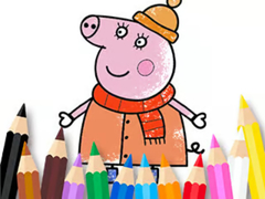                                                                     Coloring Book: Mommy Pig Winter קחשמ
