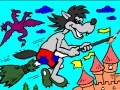                                                                     Coloring: Wolf on a broomstick קחשמ