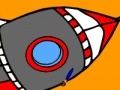                                                                     Flying Space rocket coloring קחשמ
