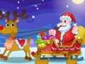                                                                     Happy Santa Claus and Reindeer קחשמ