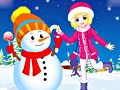                                                                     Winter Snowman and Girl קחשמ