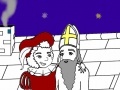                                                                     Sint and Piet coloring קחשמ