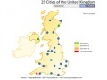                                                                     25 cities of the United Kingdom קחשמ