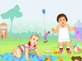                                                                     Tom and Sally Baby Picnic קחשמ
