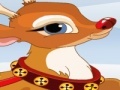                                                                     Christmas girl with reindeer - dress up קחשמ