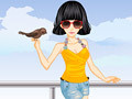                                                                     Fashion Girl And Cute Birds קחשמ