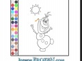                                                                     Coloring: Olaf on the Sun קחשמ