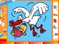                                                                     Stork and baby קחשמ