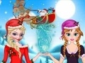                                                                     Elsa And Anna Helping Santa קחשמ