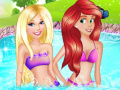                                                                     Barbie & Ariel Pool Party קחשמ