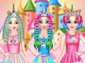                                                                     Princesses Rainbow Unicorn Hair Salon קחשמ