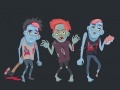                                                                     Zombies and Skeletons Coloring קחשמ
