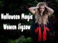                                                                     Halloween Magic Women Jigsaw קחשמ