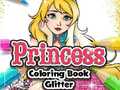                                                                     Princess Coloring Book Glitter קחשמ