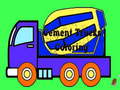                                                                       Cement Trucks Coloring ליּפש