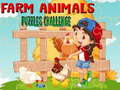                                                                     Farm Animals Puzzles Challenge קחשמ