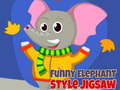                                                                     Funny Elephant Style Jigsaw קחשמ