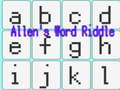                                                                     Allen's Word Riddle קחשמ