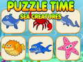                                                                       Puzzle Time Sea Creatures ליּפש