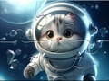                                                                       Jigsaw Puzzle: Astronaut-Cat ליּפש
