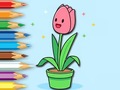                                                                     Coloring Book: A Bunch Of Tulips קחשמ