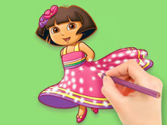                                                                     Coloring Book: Dora Prepare Party קחשמ