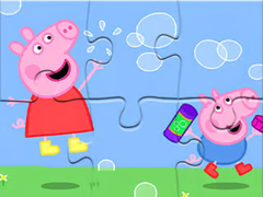                                                                     Jigsaw Puzzle: Peppa Pig Blow Bubbles קחשמ