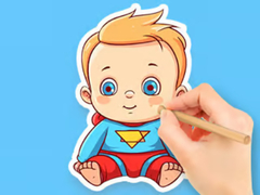                                                                     Coloring Book: Cute Super Baby קחשמ