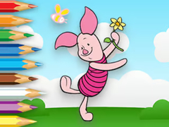                                                                     Coloring Book: Piglet Holds Toy Windmill קחשמ