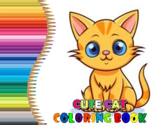                                                                     Cute Cat Coloring Book קחשמ