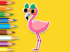                                                                     Coloring Book: Flamingo קחשמ